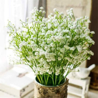 Satyam Kraft 5 Pcs Artificial BabyS Breath Flowers | Gypsophila Bouquet For Home Decor, Bedroom, Balcony, Garden & Wedding Dcoration (White, 15 X 36 Cm, Without Vase)