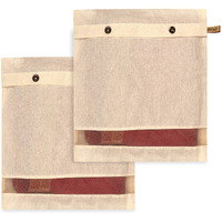 Jd Fresh 2 Pcs Cotton Saree Covers/Storage Bags With Zip/Space Saving Bag With Mesh Window/Wardrobe-Cupboard Organizer/Holds 2 To 3 Sarees Each/Clothes Organizer For Travelling(14 X 16 Inch/Brown)