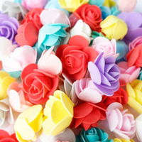 Satyam Kraft 50 Pcs Artificial Rose Foam Head Flowers For Home Decor, Wedding, Pooja, Floating Bouquets, And Craft  Ideal For Table, Mandir, Gifts, Backdrop, And Festival Decorations(Multi)