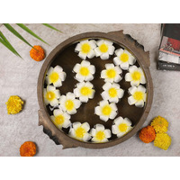 Satyam Kraft 12 Pcs Artificial Big Fake Foam Hawaii Beach Plumeria Floating Flower - Vibrant Decorative Floral For Home Decor, Events, And Diy Projects, Wedding (Hawaii Flower 12)