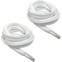 Shoeshine Oval Shoe Laces Sport Shoelace Sneaker Shoe Laces - White Shoe Lace Perfect For Sports, Sneakers, Casual Shoes Of Men & Women - Quantity: 2 Pair