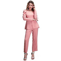 Siril Co Ord Set For Women | Co Ord Set For Women Stylish | 2 Piece Co-Ord Set | Travel Co Ord Set For Women | Office Wear Cord Set For Women (485Tk10672-L_Peach)