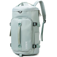 Ts With Techsun Nylon Gym Bag For Men's And Women's Sports Duffle Bag Yoga Swimming Hiking Camping Travel Backpack Weekender With Shoes Compartment With Wet Pocket For Vacation (Green), 25 Cm
