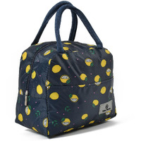 Yellow Weaves Insulated Travel Lunch/Tiffin/Storage Bag For Office, College & School Polyester, Regular Size (Dark Blue), 0.5 Litres