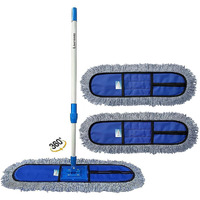Livronic Plastic Wet And Dry Flat Floor Mop 24 Inch With 5 Feet Handle | Easy To Use Floor Cleaning Mop | Home | Office | Hotels | Hospitals | 5 Feet Handle (Set Of 1) (24-Inch 2 Extra Pad)