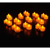 Satyam Kraft 36 Pcs Led Tea Light Candles | Flameless & Smokeless | Decorative Acrylic Design | Home Dcor, Gifting, Festival, Anniversary, Birthday & Wedding, Valentine's Day Decoration (Yellow)