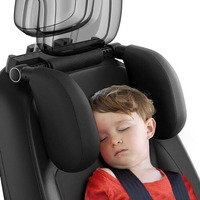Brogbus Car Headrest Pillow,Thickened Memory Foam Road Pal Headrest,Neck Support Pillow,180 Adjustable Car Headrest, U- Shaped Design,Travel Car Sleeping,Suitable For Kids And Adults (Black)