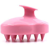 Ross Hair Scalp Massager Shampoo Brush With Soft Silicone Bristles Manual Head Massager, Pink