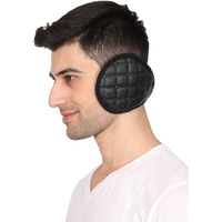 Fabseasons Black Headwear Faux Fur Ear Muffs/Ear Warmers - Behind The Head Style Winter Earmuffs For Men & Women