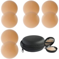 Bureaucrat Nipple Cover Silicone Pasties Comfortable Invisible Reusable Noshow Bra For Women(Skin Friendly Self Adhesive Washable Breast Petals Lingerie,Shoulder Less Backless Dresses)-4 Pairs Inpouch