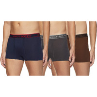 Dixcy Scott Originals MenS Trunk Snug Fit Solid Innerwear - Swish Trunk(Light Coffee Brown/Navy/Dark Grey - Pack Of 3 )-95