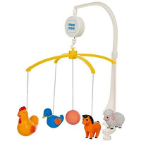 Mee Mee Musical Cot Mobile Hanger Nursery Decoration Baby Shower Birthday Gift | Baby Bed Automatic Toy Decoration | Enhances Auditory & Visual Development | 0-24 Months (5-Toy Safari Theme)