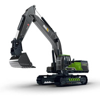 Deoxy 1/50 Metal Excavator Toy, Kids Engineering Digger Trucks, Diecast Construction Vehicles Toys For Boys