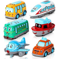 Deoxy Metal Mini Auto Diecast Cartoon Car Toys Vehicle Set With Friction Powered Car Toys For Kids 3+ Year Old