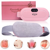 Wbc Worldbeautycare Portable Cordless Heating Pad For Menstrual Cramps Relief, Heating Pad For Stomach, 3-Speed Temperature Adjustment And 4-Speed Massage Modes, Back And Belly For Women(Pink)