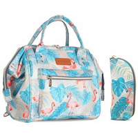 Motherly Mini Diaper Bag For Mothers For Travel, Small Maternity Handbag For Newborn Baby, Mothers Travelling Bag, Multiple Pocket Water Resistant Baby Bag,Hospital Bag For Moms (Flamingo)
