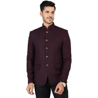 Wintage Men's Wool Purple Bandhgala: 42/ L