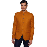 Wintage Men's Tweed Casual And Festive Blazer Coat Jacket : Orange,Large