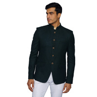 Wintage Men's Tweed Casual And Festive Blazer Coat Jacket : Green,X-Small