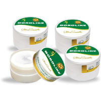 Boroline Ultra Smooth Night Cream For Dry Skin 40 Gm X 4 Plus Free Bo Body Lotion Trial Pack, 7Ml X 4 Moisturizes & Repairs Dry, Rough, Chapped Skin (Pack Of 8)