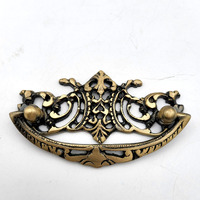 Abvin Carving Drop Pull Drawer Handle - Unique Cabinet Decor With Beautiful Dresser Pulls | Antique Finish - 1 Piece For Home & Kitchen Deco