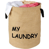 Styleys Folding Laundry Bag For Clothes 45 - Litres With Drawstring Closure (S11082 - Beige)