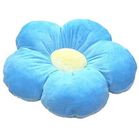 Peach Cuddle Flower Shaped Floor Cushion For Kids Room, Living Room, Luxury Kids Furnishing, Throw Pillow, Decorative Cushion, Nursery Dcor, Velvet Cushion, (16X16 Inch, Pack Of 1, Blue)