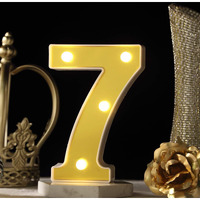 Satyam Kraft 1 Pcs Golden Marquee Alphabet Shaped Letter Led Name Light For Aesthetic Decorations, Romantic Gift, Valentine, Room, Bedroom, Home Decor, Wedding, Birthday, Night And Wall Lamp (7)