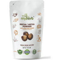 Myherb Natural 100% Pure Organic Double Filtered Aritha/Reetha (Sapindus Trifoliatus) Powder || 227 Gm/0.5 Lbs || Ayurvedic Formula || For Face,Skin & Hair Care
