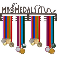 Naitik Creation Medal Hangers For Wall | Display Medal Holder Hanger - Holds Up To 60 Medals, Sports Wall Display | Premium Antique Golden (My Medal)
