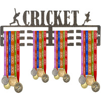 Naitik Creation Premium Antique Golden Medal Hanger For Wall  Sturdy Medal Holder Display, Holds Up To 40 Medals For Achievements, Runners, Athletes & Champions (Cricket)