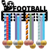 Naitik Creation Medal Hangers For Wall | Display Medal Holder Hanger - Holds Up To 50-60 Medals, Sports Wall Display, Premium Antique Golden Finish (Football)