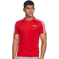 Adidas Men Polyester Classic 3S Tee,Sports T-Shirts,Scarle , Small