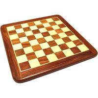 Palm Royal Handicrafts 14 Inches Handmade Flat Wooden Chess Board Made With Indian Rosewood Wooden Chess Board For Chess | Chess Peices Not Included (14 X 14 Inches, Brown)