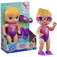 Baby Alive Sunny Swimmer Doll, 10-Inch Water Baby Dolls For 3 Year Old Girls And Boys And Up, Doll, Blonde Hair
