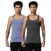 Levi's Men's Style #015 Sports Regular Fit Solid (015-Vest_Dk. Grey, Blue Melange_L)