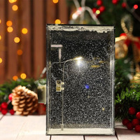 Criyale Snowfall Lamp, Street Light Snow Globe, Handmade Diy Snow Scenery Night Light, Christmas Desktop Decor For Birthday, Make Your Own Christmas Night Light, Snowflake Lamp For Family And Kids