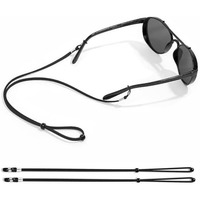 Dazzliq 2 Pcs Sunglasses String Eyeglasses Holder Straps Cord Retainer Glasses Strap Eyeglass Lanyard Neck Holders Cord Adjustable Strap Black Eyeglass Chains Around Neck, Sports Eyeglass Straps