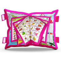 Toygear Nizomi Educational Preschool Toys Cotton Pillow Book For Kidssleeping Washable Girls Edition With Numericalphabetshape And Colorvehiclefruits Learning With Fun Purpose Toddler Toys(Pink)