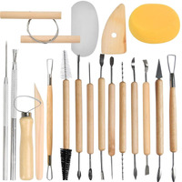 Atpwonz 19 Pcs Pottery Tools Clay Sculpting Tool Set, Ceramic Clay Carving Tools Set For Beginners Expert Art Crafts Kid's After School Pottery Classes Club Children Students