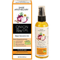 Sage Apothecary Rosemary, Tea Tree Onion Hair Oil Natural & Pure Helps To Control Dandruff & Hair-Fall Suitable For Men & Women 100Ml