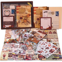 The Autostory Paper Junk Journal&Scrapbook Kit: A6 Notebook,Stickers,Diy Set With Vintage Aesthetic&Creative Decor Journaling Supplies. Ideal Gifting For Teens,Girls(Coffee Bazaar,Coffee)