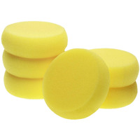 Penta Angel Round Sponges 6Pcs 3Inch Yellow Painting Sponges Synthetic Artist Sponges Watercolors Sponges For Art & Craft Pottery Clay Cleaning Ceramics Wall (Round Painting Sponges)