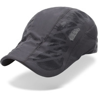 Oligitdi Hat For Men Woman Sports Cap Sun Hat Quick Drying Soft Polyester Fiber Adjustable For Unisex (Adjustable 56-60 Cm) (Dark Gray)