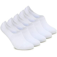 Xjarvis Premium 5 Pairs No Show Low Cut Loafer Socks For Men & Women Non Slip With Combed Cotton Socks For Sports, Running & Hiking, Pack Of 5, White (Free Size)