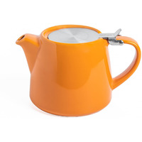 Glenburn Tea Direct I Sipologie Ceramic Teapot Kettle With Infuser  Loose-Leaf, Herbal, Green Tea Maker  High Fired, Finely Glazed Ceramic With Fine Mesh Stainless-Steel Infuser, Mandarin, 400Ml