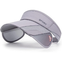 Mtroyadia Summer Sun Visor Hats For Women Retractable Brim Adjustable Sun Protection Baseball Golf Tennis Cap (Grey)