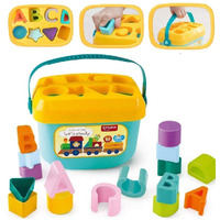 Royal Hub First Shape Sorting Blocks Educational Blocks Activity Toys 16 Building Collection Abcd Alphabets Game Cube To Kids Development Storage Bucket Counting Learning Toys, Multicolor, 16 Pcs