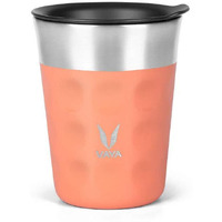 Vaya Popcup Insulated Coffee Mug With Lid 250Ml, Stainless Steel Hot & Cold Coffee, Water And Teacup,Double-Walled Insulated Tumbler, Keeps Beverages Hot & Cold For 5 Hrs,Coral Crush
