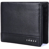 Cross Black Men's Wallet Stylish Genuine Leather Wallets For Men Latest Gents Purse With Card Holder Compartment (Ac948799_3-1)
